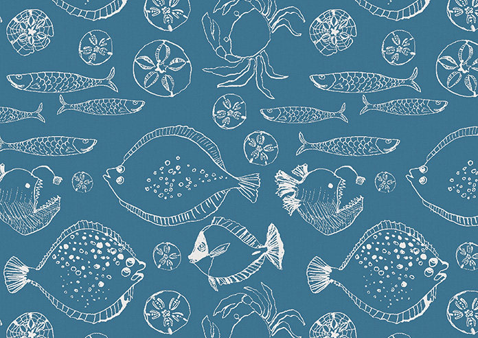 Under the Sea, Teal - Twist&Fit Roller Blind - Image 6